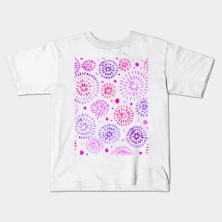 Abstract watercolor sparkles – purple and pink Kids T-Shirt